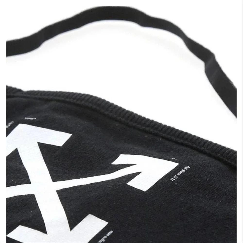 OFF WHITE Arrow logo printed face mask cover